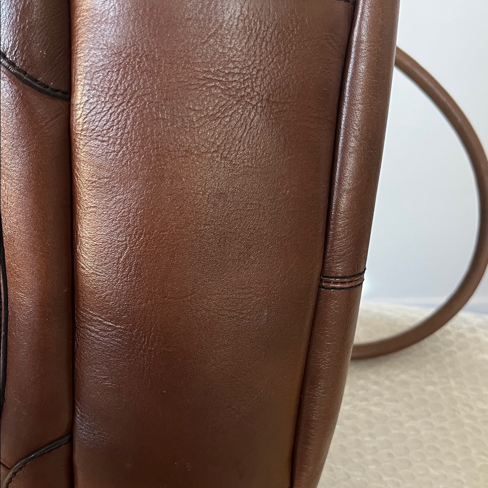 Etienne Aigner Rich Brown Leather Shoulder Bag - Picture 13 of 16